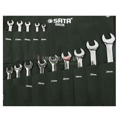 Bộ cờ lê vòng miệng 14 chi tiết Sata 09026