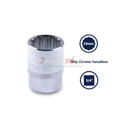Đầu tuýp 12 cạnh 3/4in – 29mm Sata 16611