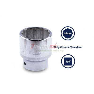 Đầu tuýp 12 cạnh 3/4in – 46mm Sata 16620