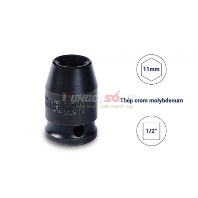 Đầu tuýp đen 6 cạnh 1/2in – 11mm Sata 34304