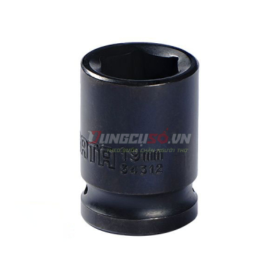 Đầu tuýp đen 6 cạnh 1/2in – 19mm Sata 34312
