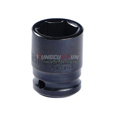 Đầu tuýp đen 6 cạnh 1/2in – 22mm Sata 34315