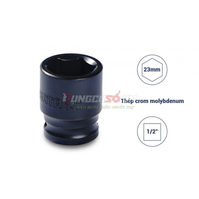Đầu tuýp đen 6 cạnh 1/2in – 23mm Sata 34316