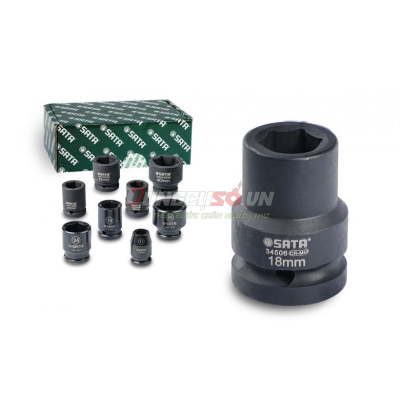 Đầu tuýp đen 6 cạnh 3/4in – 18mm Sata 34506