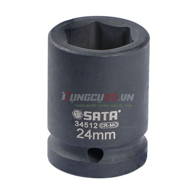 Đầu tuýp đen 6 cạnh 3/4in – 24mm Sata 34512