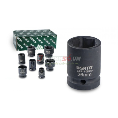 Đầu tuýp đen 6 cạnh 3/4in – 26mm Sata 34514