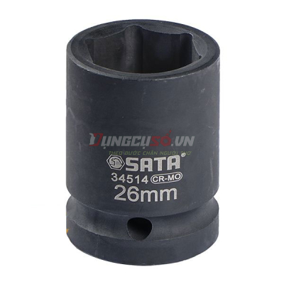 Đầu tuýp đen 6 cạnh 3/4in – 26mm Sata 34514