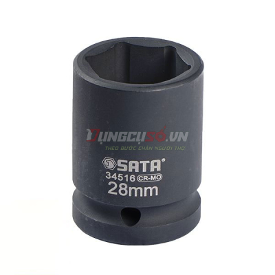Đầu tuýp đen 6 cạnh 3/4in – 28mm Sata 34516