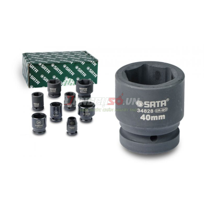 Đầu tuýp đen 6 cạnh 1in – 40mm Sata 34828