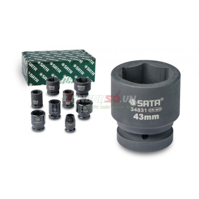 Đầu tuýp đen 6 cạnh 1in – 43mm Sata 34831