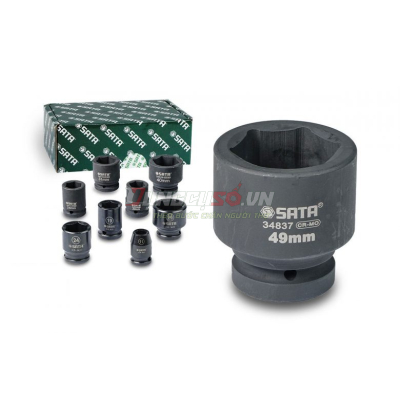 Đầu tuýp đen 6 cạnh 1in – 49mm Sata 34837
