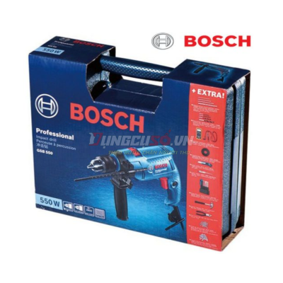 Máy khoan động lực Bosch GSB 550 (SET 80 MÓN NGÀNH ĐIỆN)
