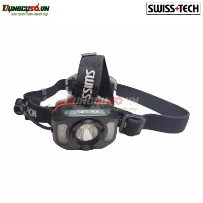 Đèn pha đội đầu, dùng pin sạc, nhiều  chế độ, hiệu SWISS+TECH ST032003