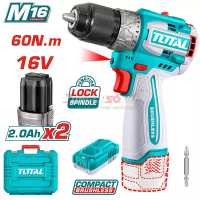 Máy khoan vặn vít dùng pin 16V TOTAL TDLI16682