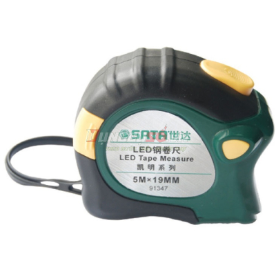 Thước cuốn thép có đèn 5.0m Sata 91347