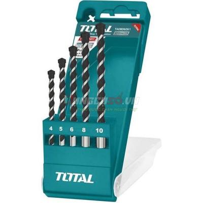 Bộ 5 mũi khoan bê tông đuôi trơn 4-10mm Total TACSD5051