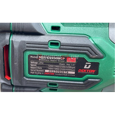 Máy bắn vít dùng pin Dekton M21-CV230NCP (Chưa pin và sạc)