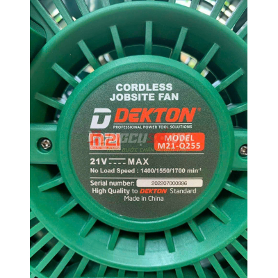 Quạt dùng pin Dekton M21-Q255 (Chưa Pin Sạc)