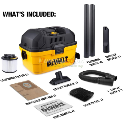 Máy hút bụi 3 chức năng khô-ướt-thổi 15 lít Dewalt DXV15T