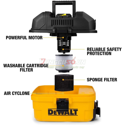 Máy hút bụi 3 chức năng khô-ướt-thổi 15 lít Dewalt DXV15T