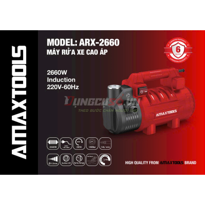 Máy rửa xe cao áp 2660W Amaxtools ARX-2660