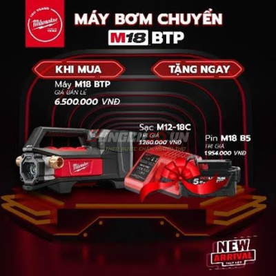 Combo máy bơm chuyền dùng pin Milwaukee M18 BTP